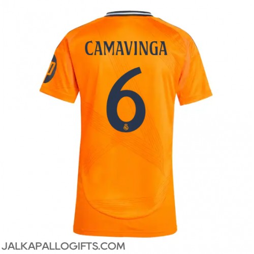 Real Madrid Eduardo Camavinga #6 Vieraspaita Naiset 2024-25 Lyhythihainen